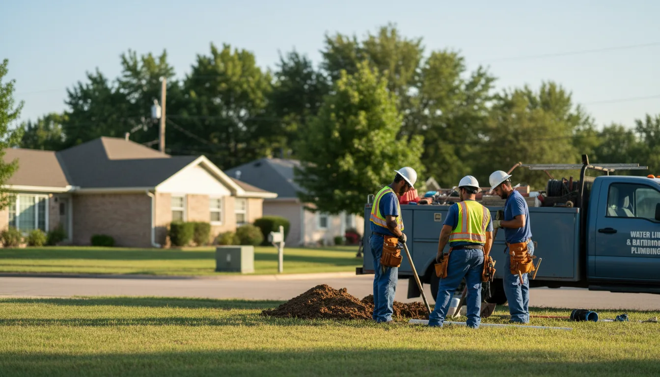 Residential water line and bathroom plumbing service in Robert, LA